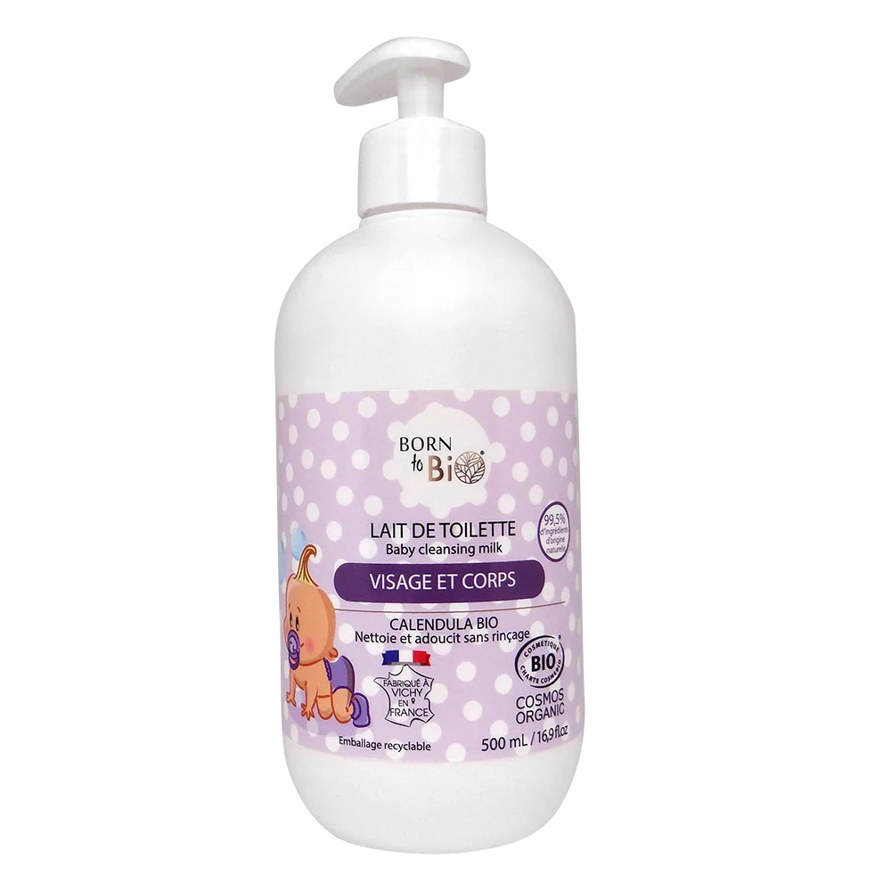 Lait de Toilette pour Bébé - Certifié bio