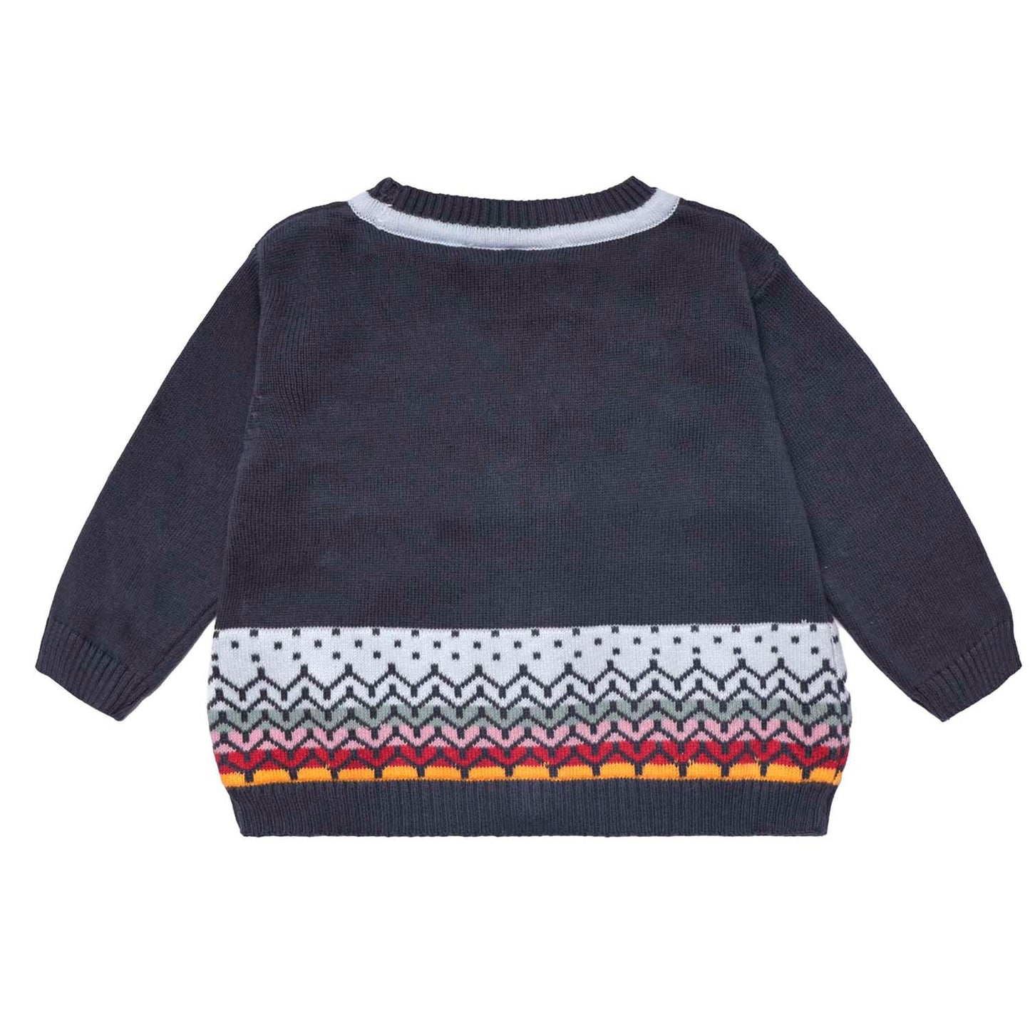 Gilet bébé gris avec broderie faite main