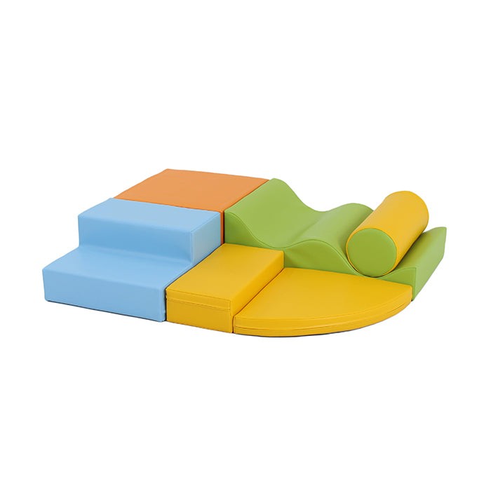 Soft Play 6 Foam Block Set - Light Multicolor Explorer