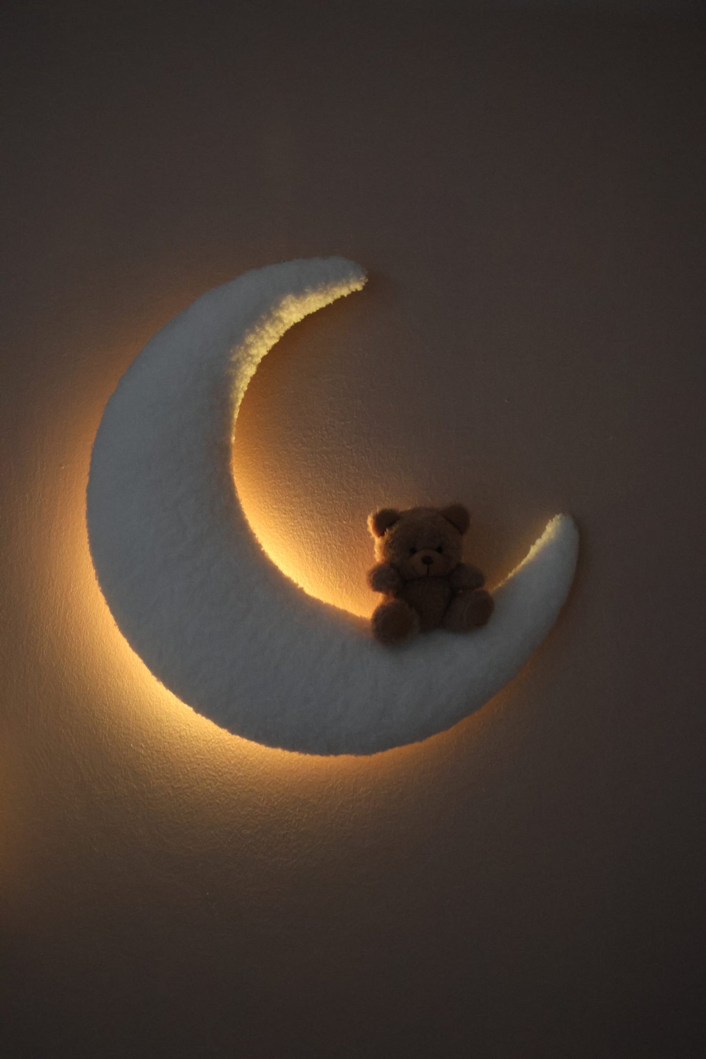 Lampe Murale Bébé Coton Bouclé - Lune & Ours