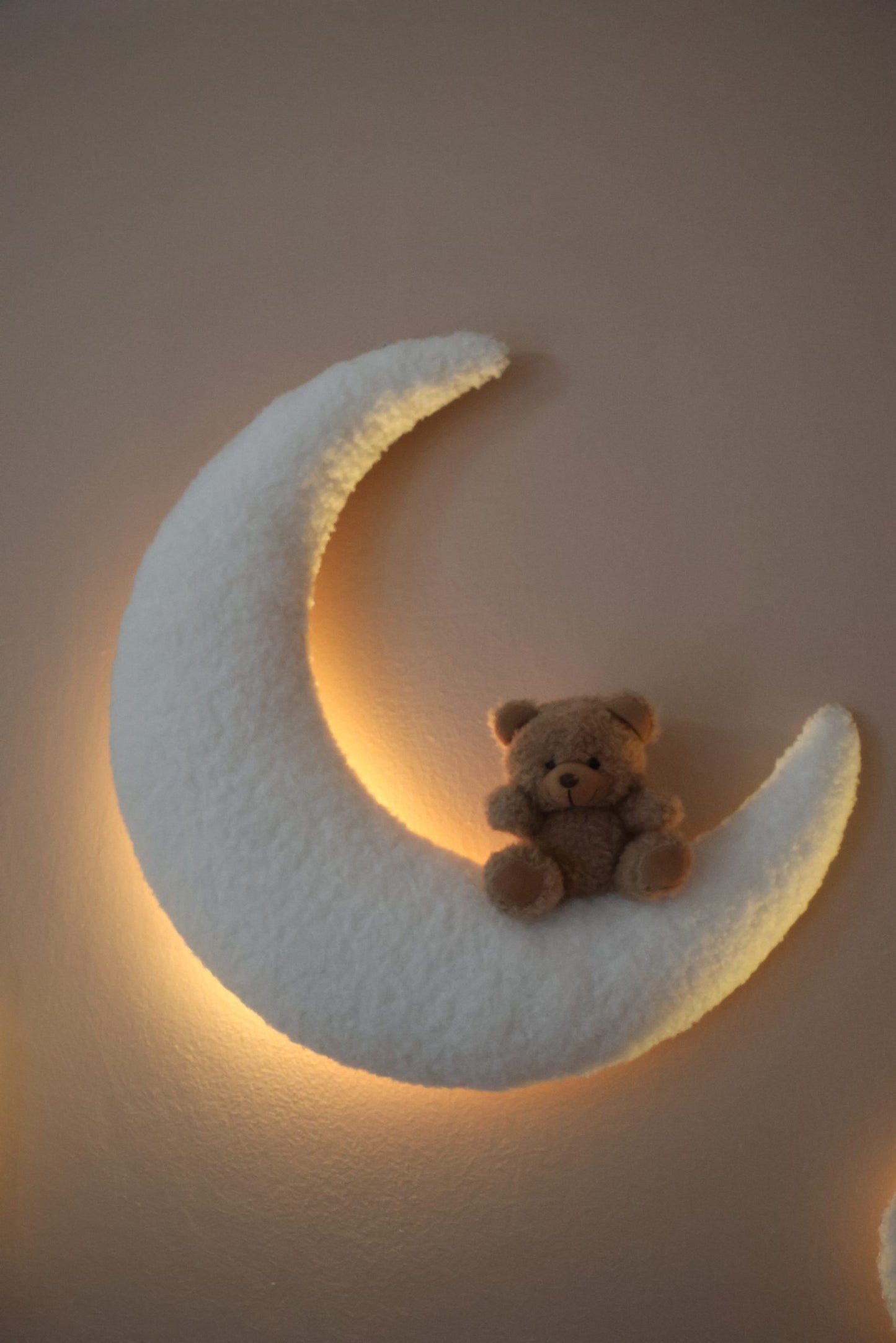 Lampe Murale Bébé Coton Bouclé - Lune & Ours