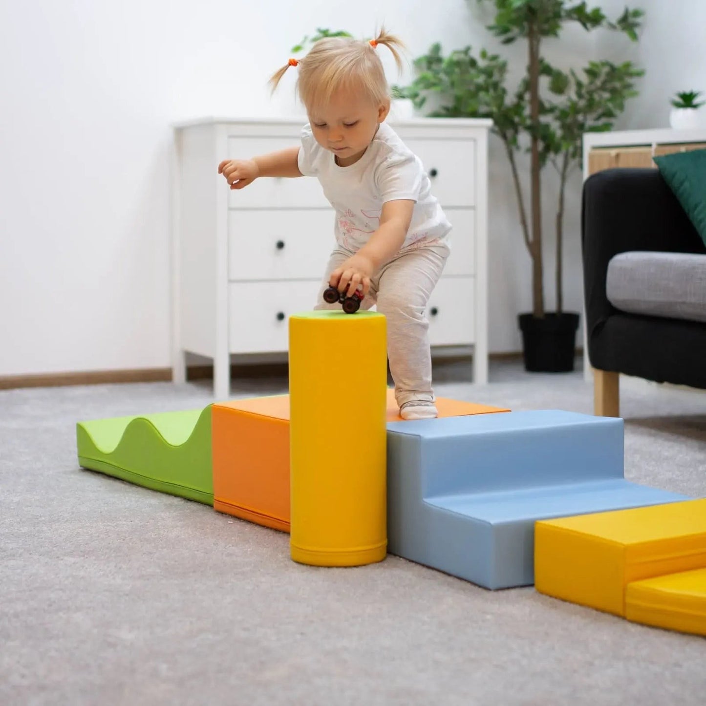 Soft Play 6 Foam Block Set - Light Multicolor Explorer