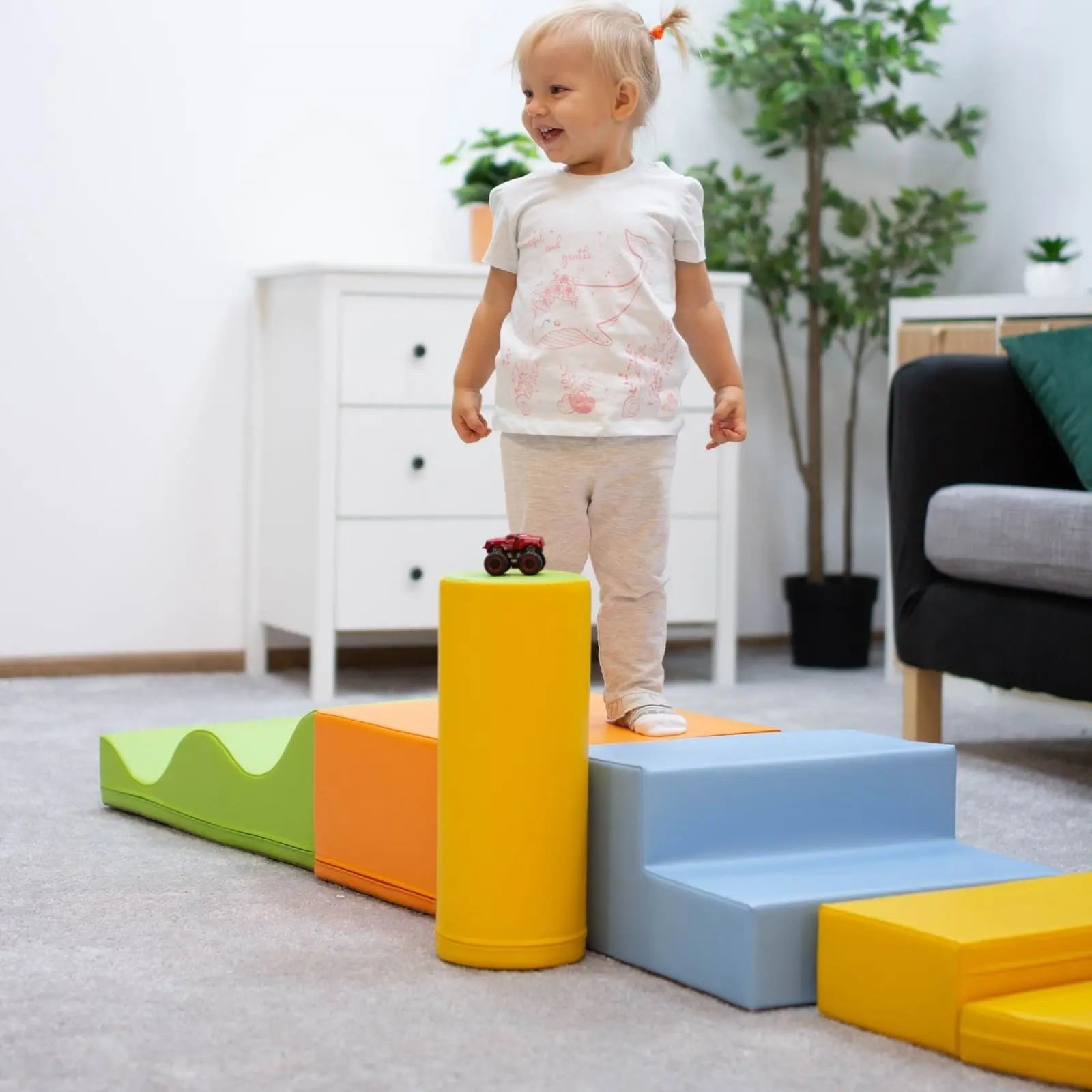 Soft Play 6 Foam Block Set - Light Multicolor Explorer