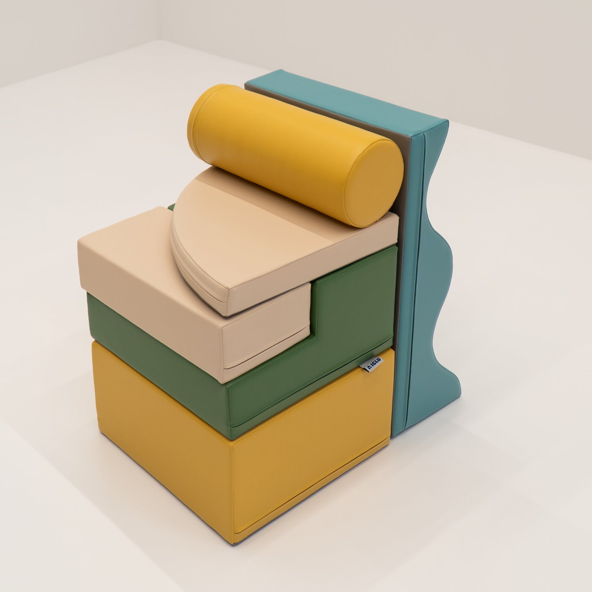 Soft Play 6 Foam Block Set - Pastel Turquoise Explorer