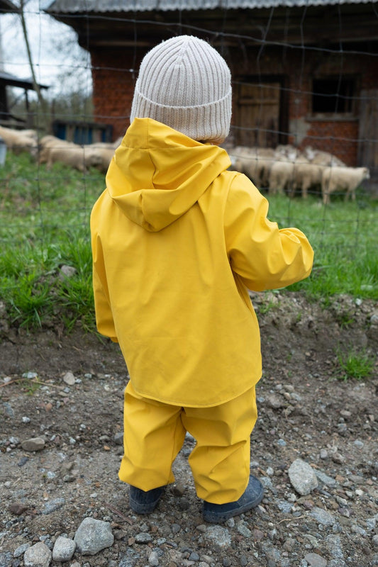 Ensemble imperméable bébé / enfant – Jaune