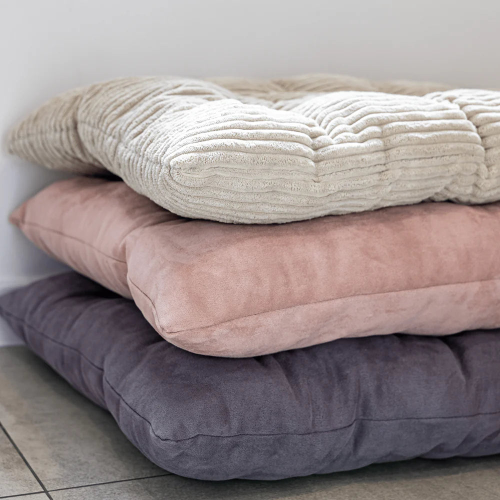 Balancelle en bois blanche avec coussin et toboggan – Taille moyenne