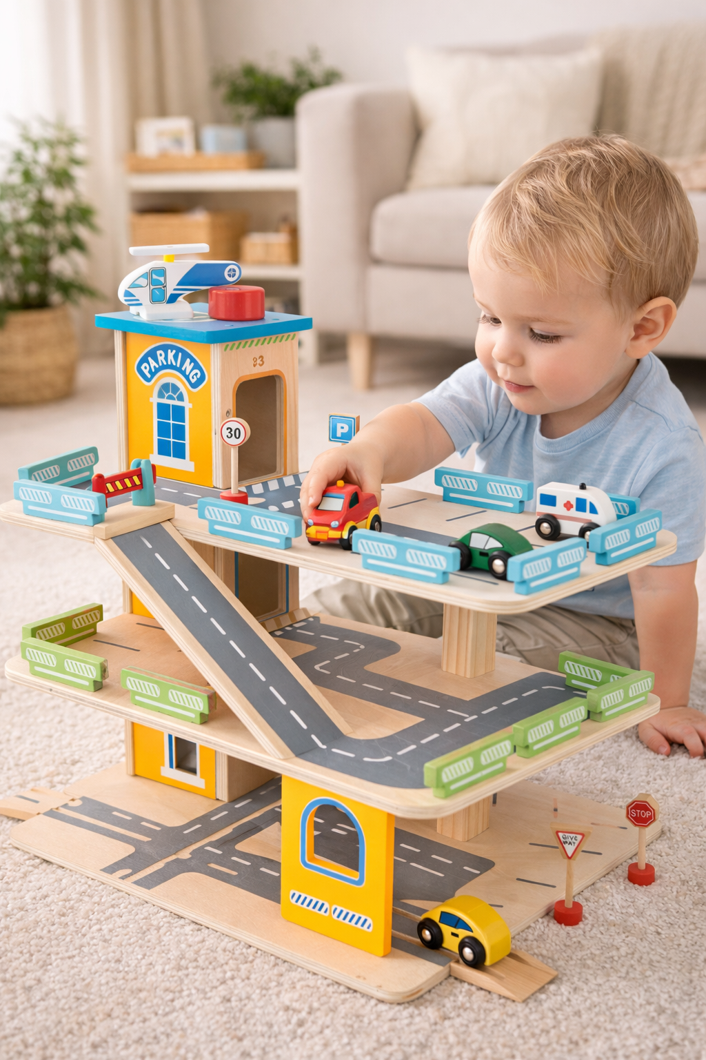 Garage de stationnement en bois